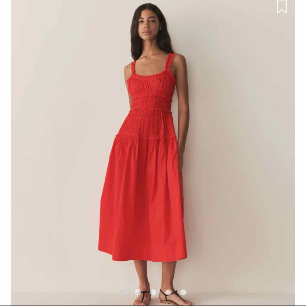 Doen Marianne Dress in Carmine